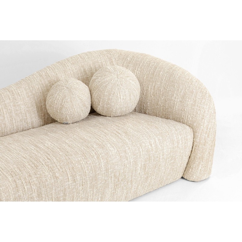 Canapé 3 places en tissu tressé crème et beige - Livia - Kare Design