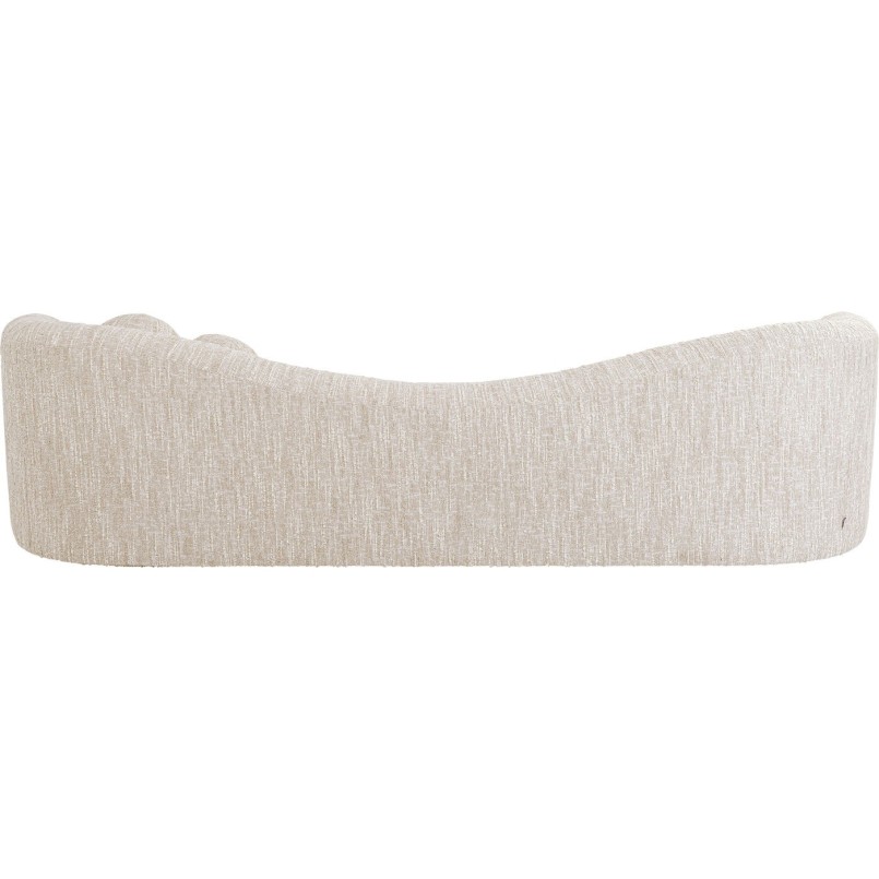 Canapé 3 places en tissu tressé crème et beige - Livia - Kare Design