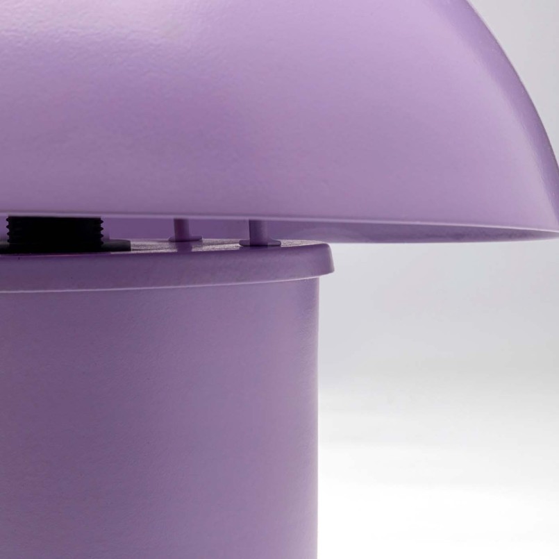 Retro paarse stalen paddestoel lamp - Paddestoel - Kare Design