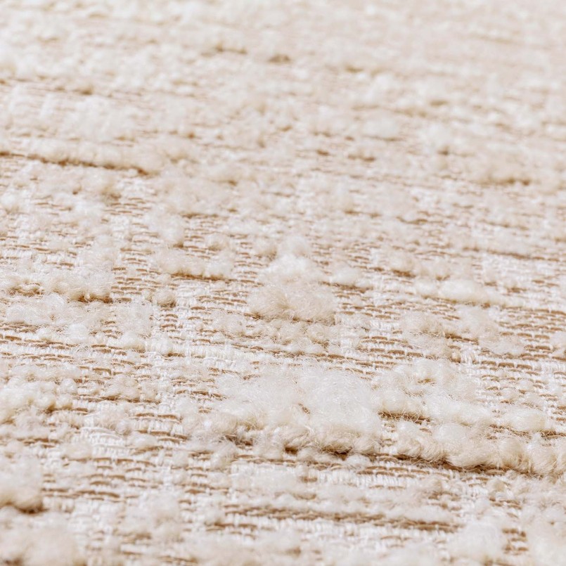 Canapé 3 places en tissu tressé crème et beige - Livia - Kare Design
