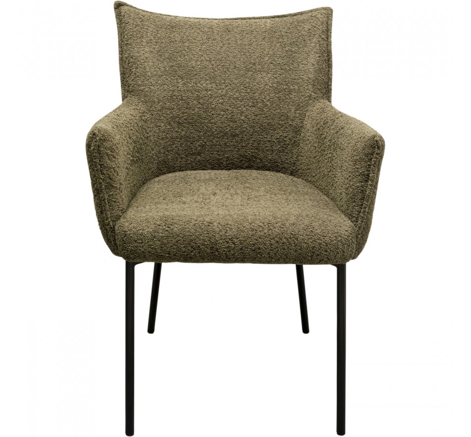 Stoel met armleuningen Selma groen Kare Design