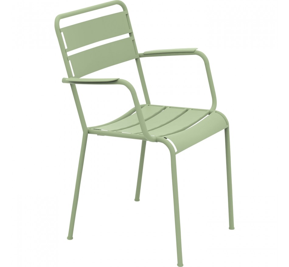 Tuinstoel met armleuningen Twist groen Kare Design