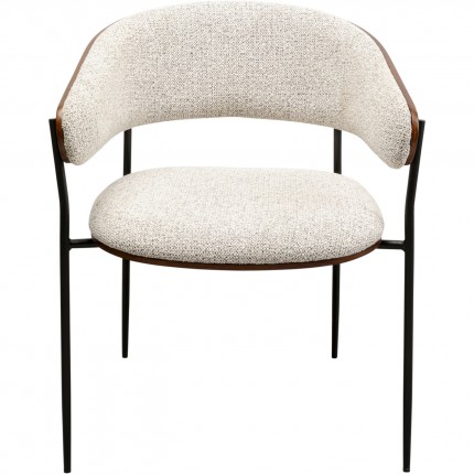 Chair with armrests Cindy walnut Kare Design