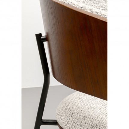 Chaise avec accoudoirs Cindy noyer Kare Design