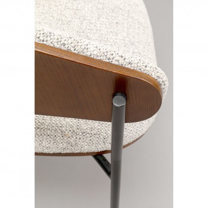 Stoel met armleuningen Cindy walnoot Kare Design