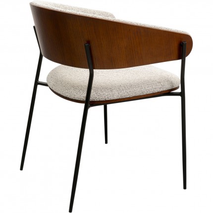 Chaise avec accoudoirs Cindy noyer Kare Design