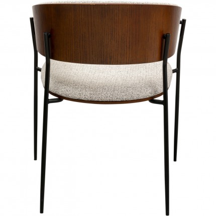 Stoel met armleuningen Cindy walnoot Kare Design