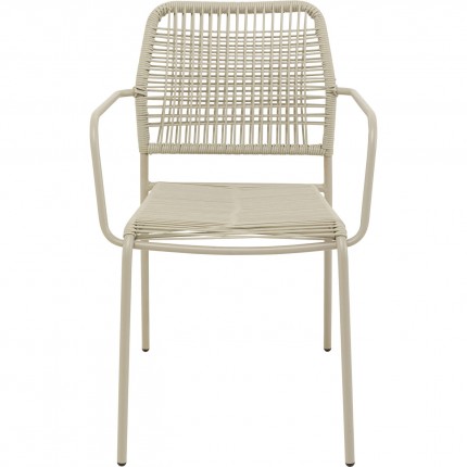 Outdoor chair with armrests Madagascar grey Kare Design