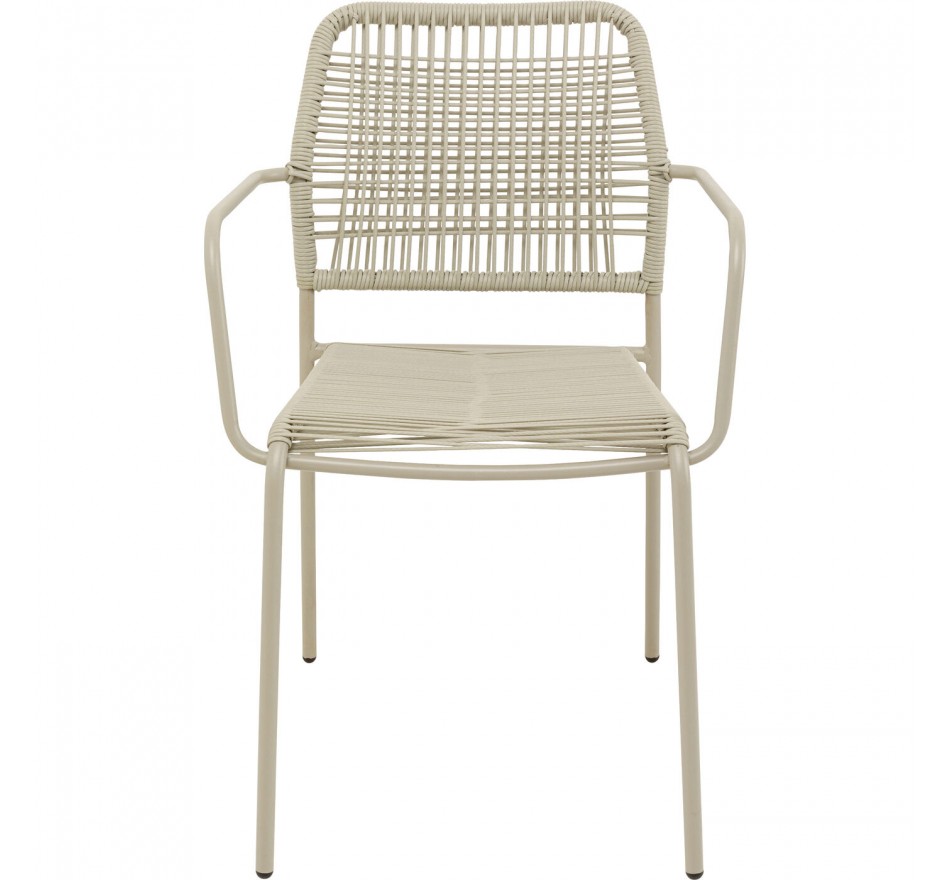 Tuinstoel met armleuningen Madagascar grijs Kare Design