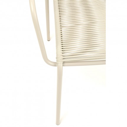 Chaise de jardin avec accoudoirs Madagascar beige Kare Design