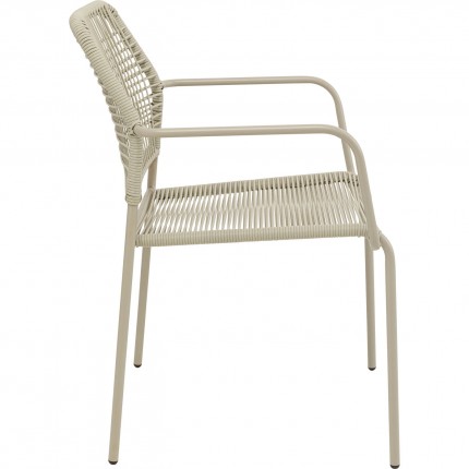 Tuinstoel met armleuningen Madagascar grijs Kare Design