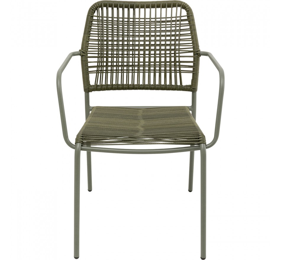 Outdoor chair with armrests Madagascar green Kare Design
