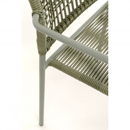 Tuinstoel met armleuningen Madagascar groen Kare Design