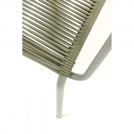 Chaise de jardin avec accoudoirs Madagascar verte Kare Design