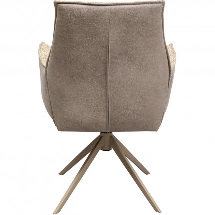 Swivel Armchair Liverpool beige Kare Design