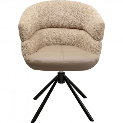 Draaistoel met armleuningen Tasty taupe Kare Design