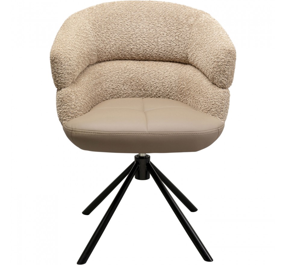 Draaistoel met armleuningen Tasty taupe Kare Design