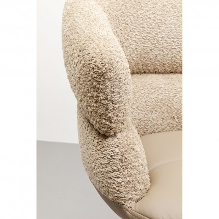 Draaistoel met armleuningen Tasty taupe Kare Design