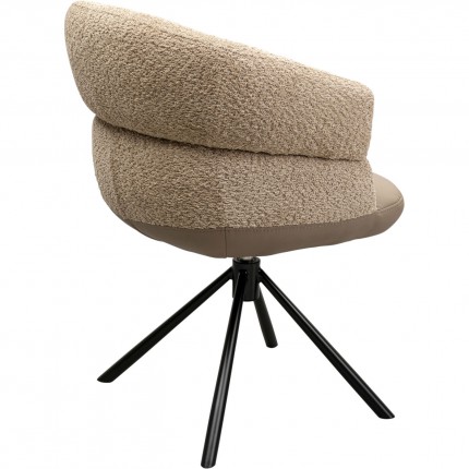 Draaistoel met armleuningen Tasty taupe Kare Design