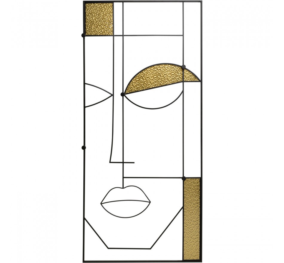 Portemanteau mural Art Face homme 200x90cm Kare Design