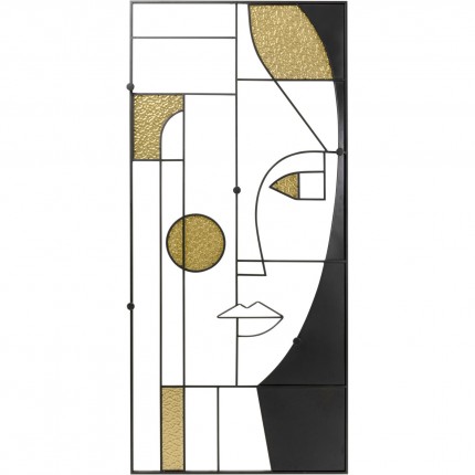 Portemanteau mural Art Face femme 200x90cm Kare Design
