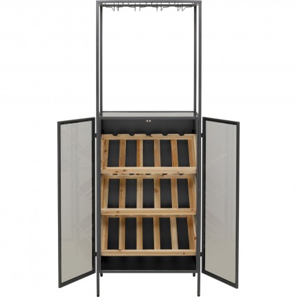 Flessenhouder Porto 170x60cm zwart Kare Design