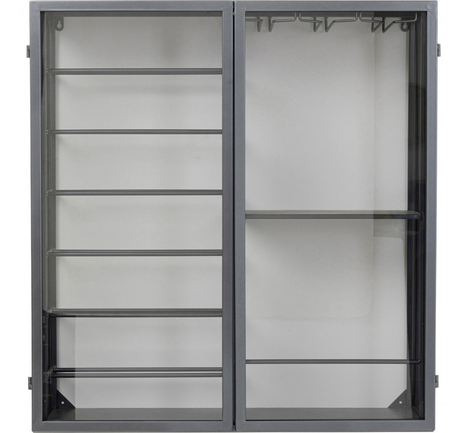 Flessenhouder Porto 80x75cm zwart Kare Design