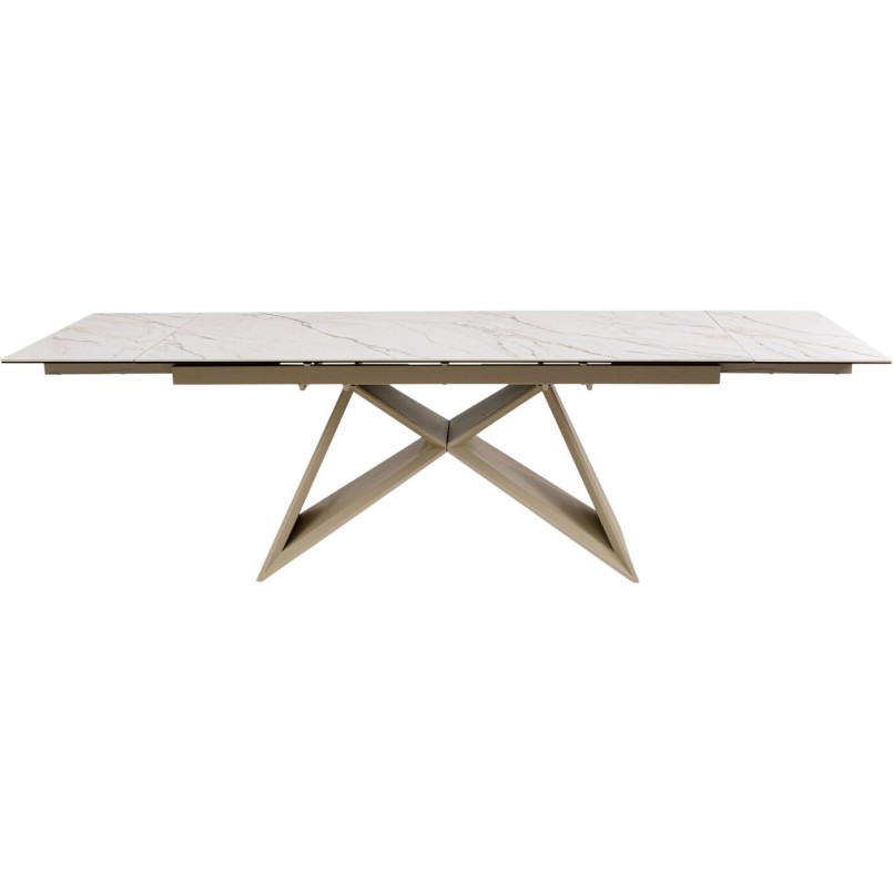Table à rallonges Nelly Greige 180(40+40)x90cm
