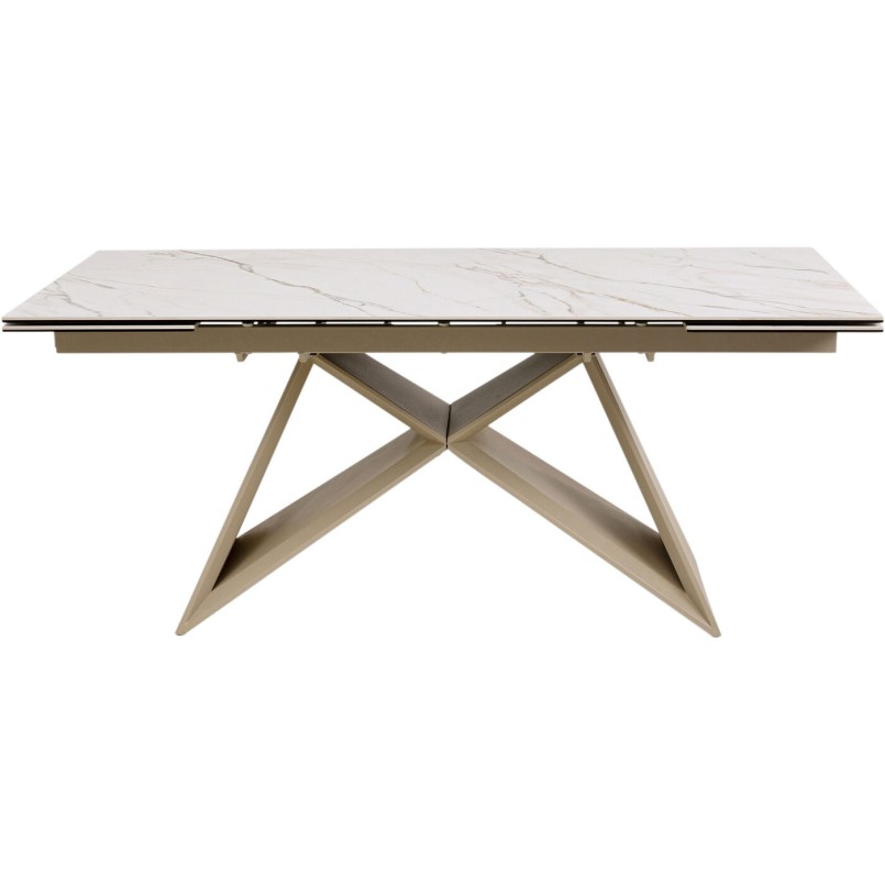 Table à rallonges Nelly Greige 180(40+40)x90cm