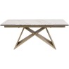 Table à rallonges Nelly Greige 180(40+40)x90cm