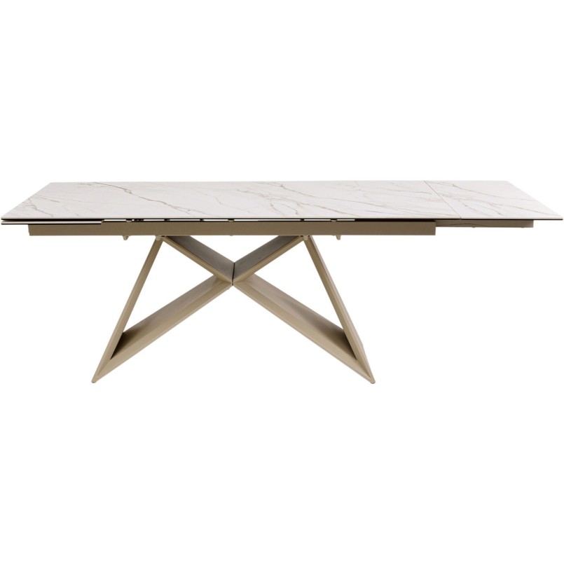 Table à rallonges Nelly Greige 180(40+40)x90cm