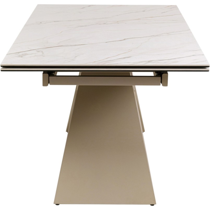 Table à rallonges Nelly Greige 180(40+40)x90cm