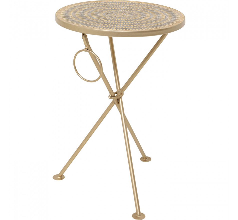 Bijzettafel Clack Mosaic Ø35cm bruin Kare Design