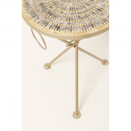 Bijzettafel Clack Mosaic Ø35cm bruin Kare Design