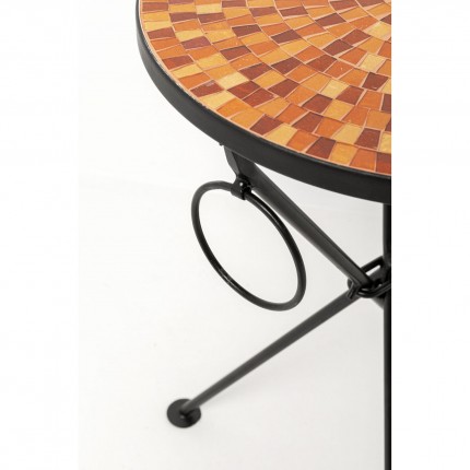 Bijzettafel Clack Mosaic Ø35cm oranje Kare Design