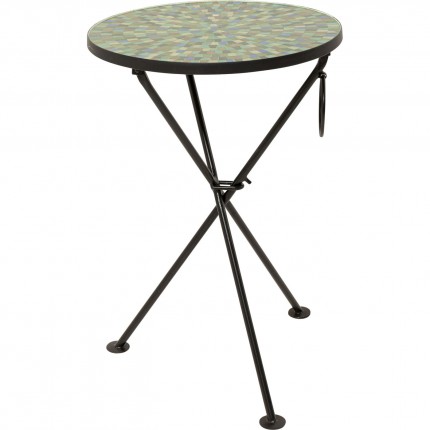Bijzettafel Clack Mosaic Ø35cm groen en blauw Kare Design