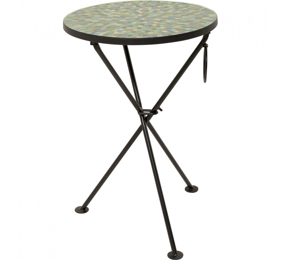 Bijzettafel Clack Mosaic Ø35cm groen en blauw Kare Design