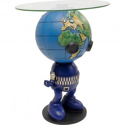 Table d'appoint robot monde bleu Kare Design