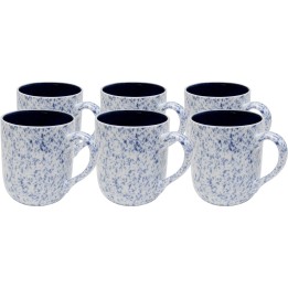 Witte steengoed mokken met blauwe vlekken - Partito Sprinkles - Kare Design