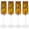 Bruine glazen champagneglazen - Karamel - Kare Design