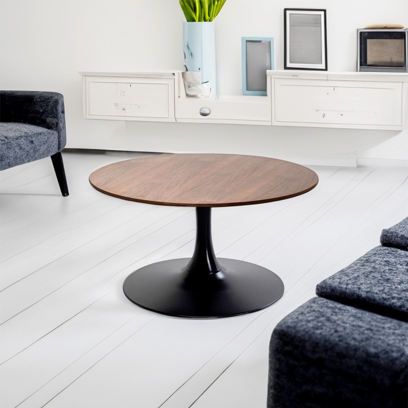 Walnut and black coffee table - Schickeria - Kare Design