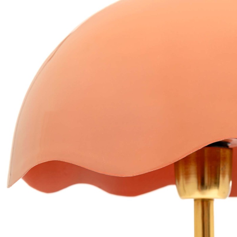 Lampe rétro acier rose et marbre blanc - Lia - Kare Design