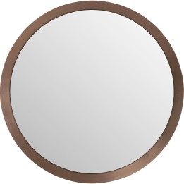Round wall mirror with bevelled edges - Arezzo Coffee - Kare Design