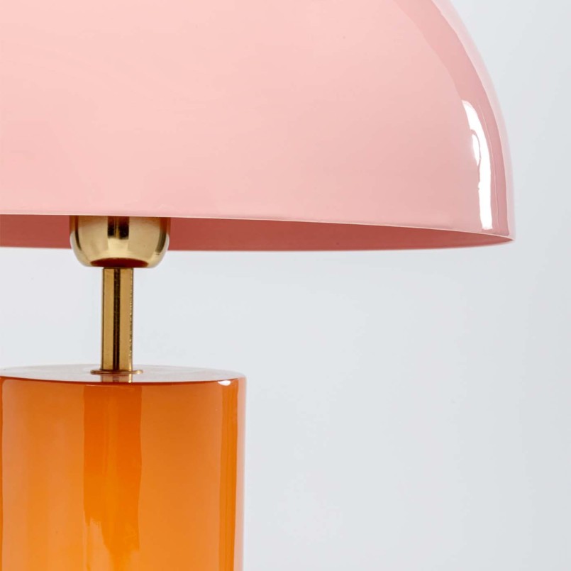Retro roze en oranje lamp - Josy - Kare Design