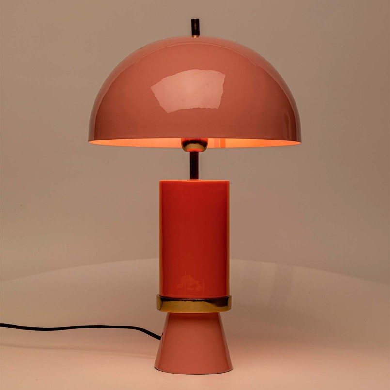 Retro roze en oranje lamp - Josy - Kare Design