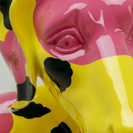 Woonaccessoires Gangster hond geel XL roze bloem Kare Design