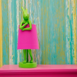 Lampe lapin verte et rose - Animal - Kare Design
