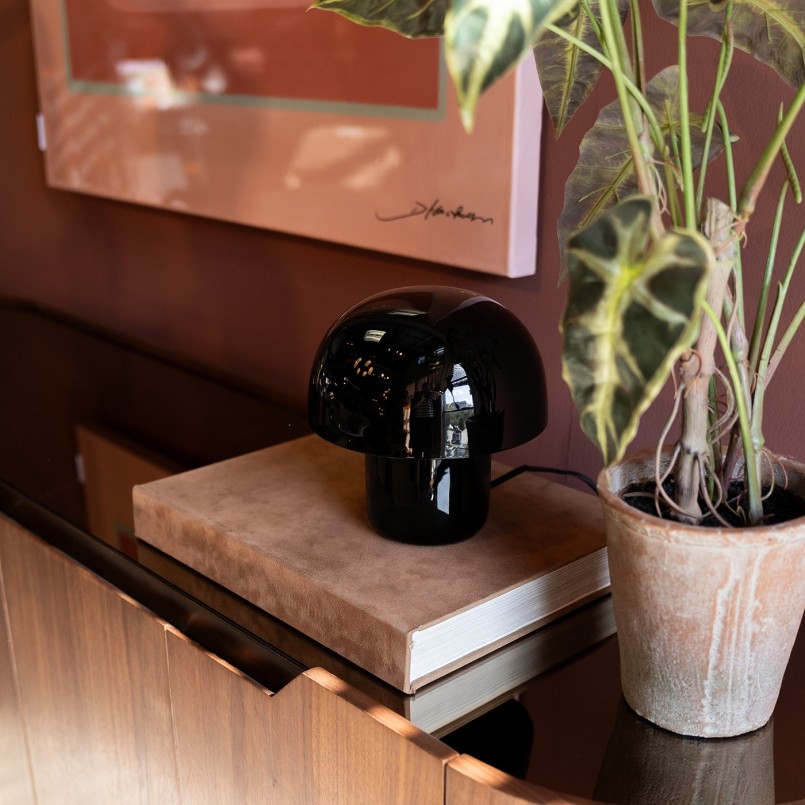 Lampe champignon rétro en acier noir - Mushroom - Kare Design