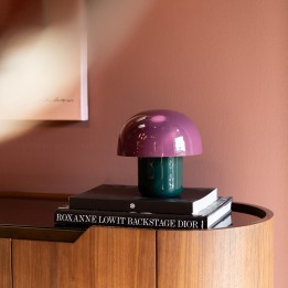 Mushroom lamp in purple and green steel - Mushroom Duo - Kare Design