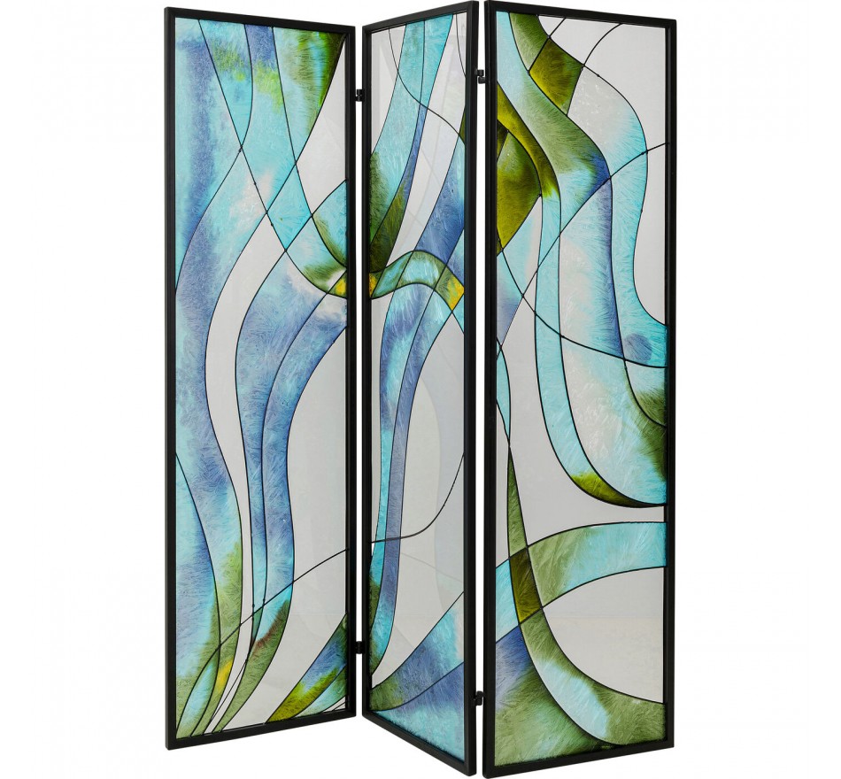 Kamerscherm Serena blauw en groen Kare Design